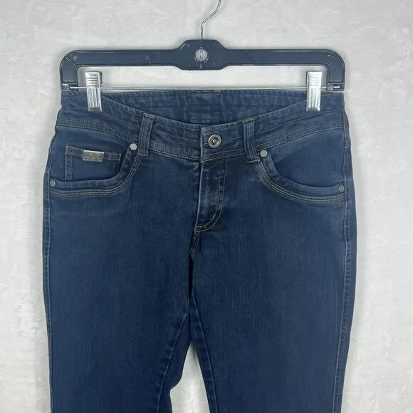 Kuhl Legendary Straight Jeans Hiking Outdoor Born in the Mountains Blue Size 4S - Picture 3 of 14